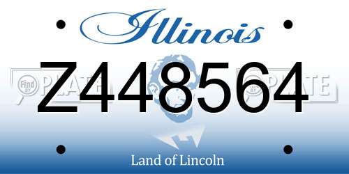 Z448564 Illinois License Plate