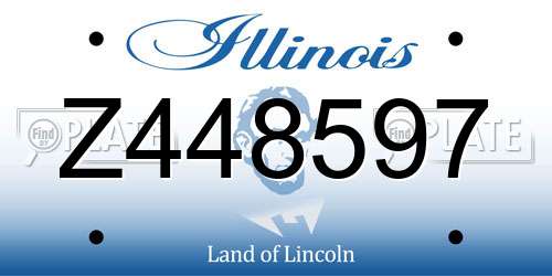 Z448597 Illinois License Plate
