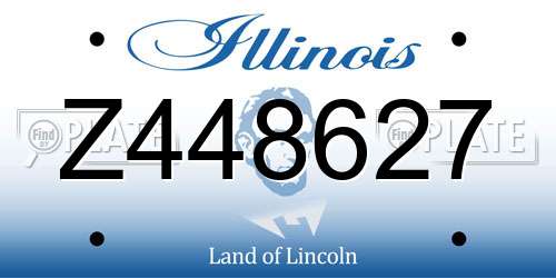 Z448627 Illinois License Plate
