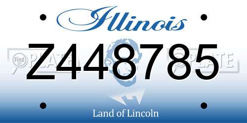 Z448785 Illinois License Plate