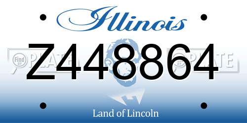 Z448864 Illinois License Plate