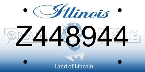 Z448944 Illinois License Plate