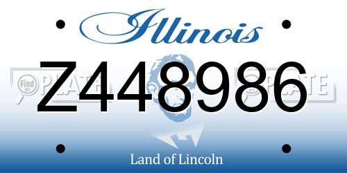 Z448986 Illinois License Plate