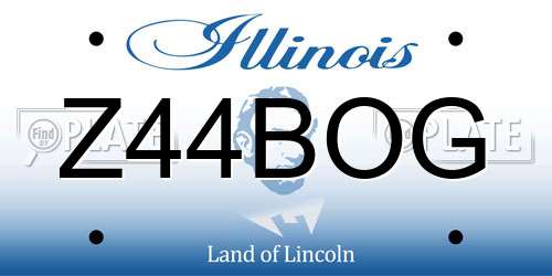 Z44BOG Illinois License Plate