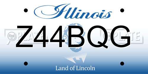 Z44BQG Illinois License Plate
