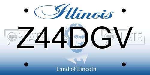 Z44DGV Illinois License Plate