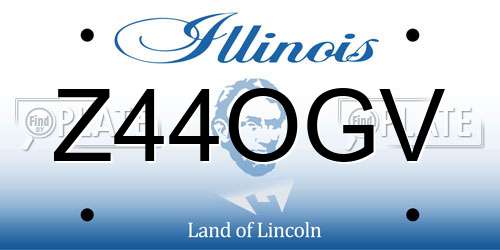 Z44OGV Illinois License Plate