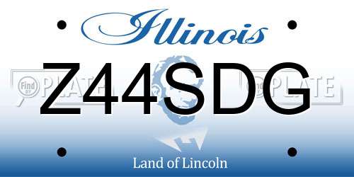 Z44SDG Illinois License Plate