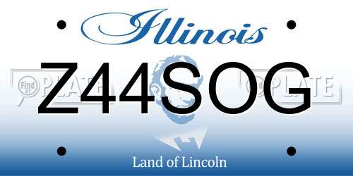 Z44SOG Illinois License Plate