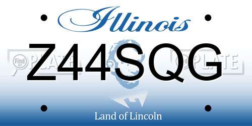 Z44SQG Illinois License Plate