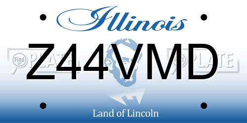 Z44VMD Illinois License Plate