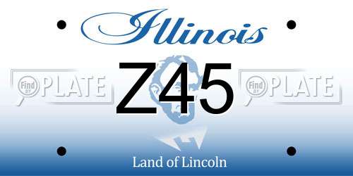 Z45 Illinois License Plate