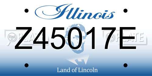 Z45017E Illinois License Plate