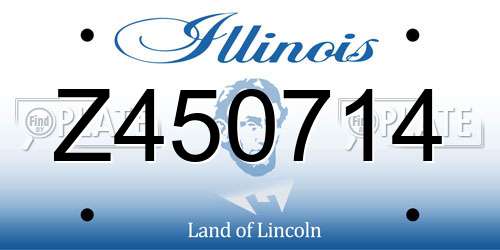 Z450714 Illinois License Plate