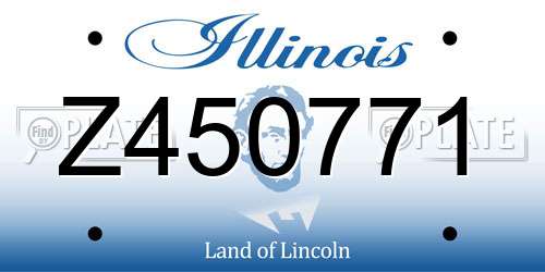 Z450771 Illinois License Plate
