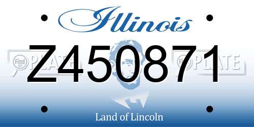 Z450871 Illinois License Plate