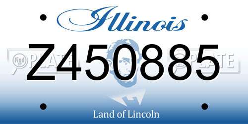 Z450885 Illinois License Plate