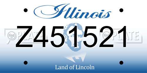 Z451521 Illinois License Plate