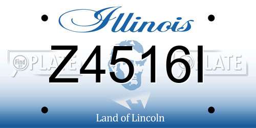 Z4516I Illinois License Plate