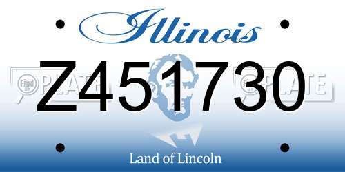 Z451730 Illinois License Plate
