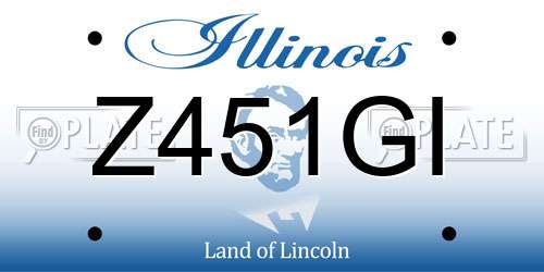Z451GI Illinois License Plate