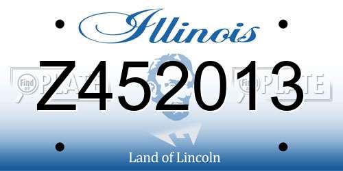Z452013 Illinois License Plate