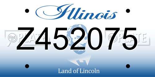 Z452075 Illinois License Plate