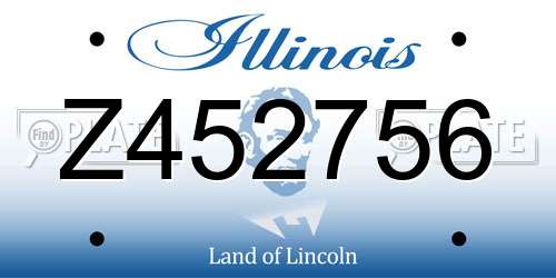 Z452756 Illinois License Plate