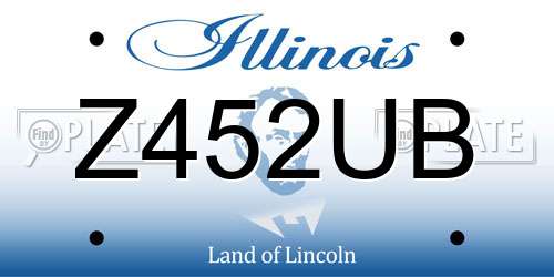 Z452UB Illinois License Plate