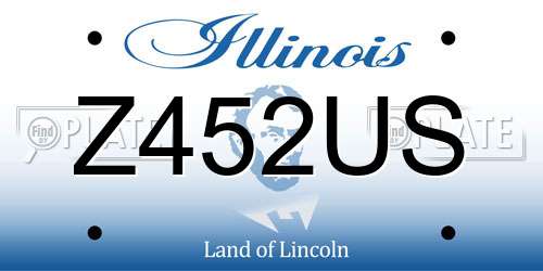 Z452US Illinois License Plate