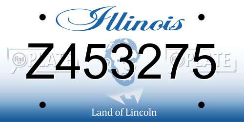 Z453275 Illinois License Plate