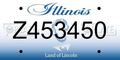Z453450 Illinois License Plate