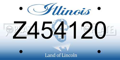 Z454120 Illinois License Plate