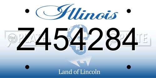Z454284 Illinois License Plate