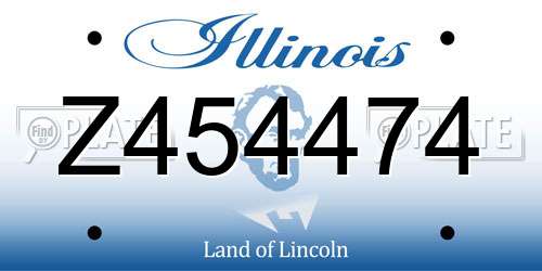 Z454474 Illinois License Plate