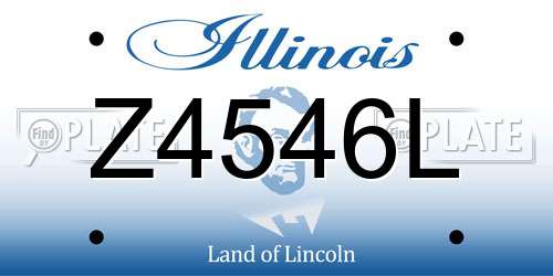 Z4546L Illinois License Plate