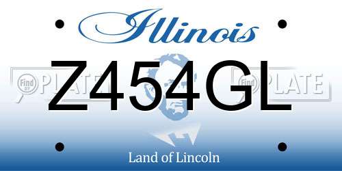 Z454GL Illinois License Plate