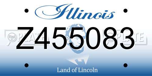 Z455083 Illinois License Plate