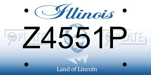 Z4551P Illinois License Plate
