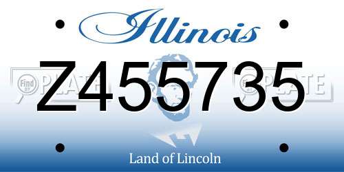 Z455735 Illinois License Plate