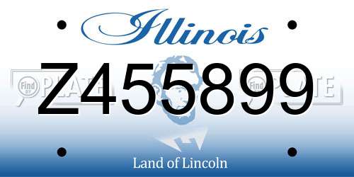 Z455899 Illinois License Plate