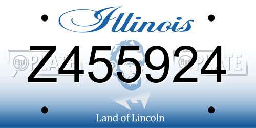 Z455924 Illinois License Plate