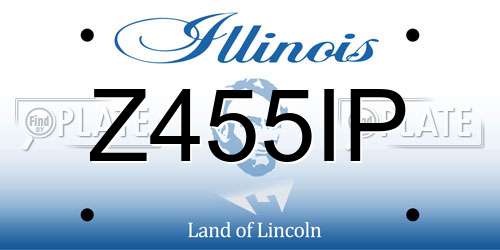 Z455IP Illinois License Plate