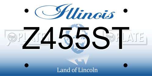Z455ST Illinois License Plate