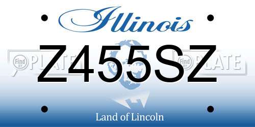 Z455SZ Illinois License Plate