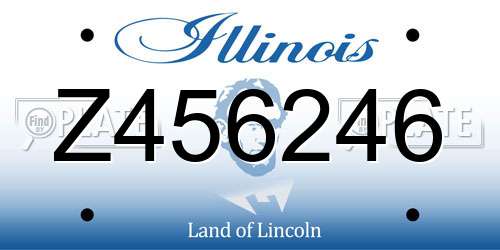 Z456246 Illinois License Plate