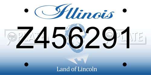 Z456291 Illinois License Plate