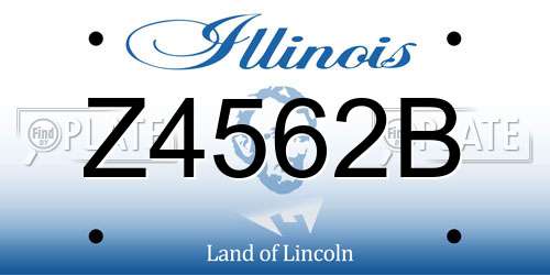 Z4562B Illinois License Plate