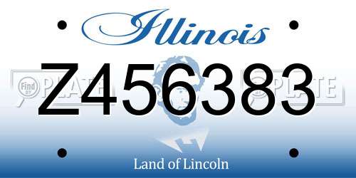 Z456383 Illinois License Plate