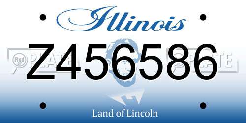 Z456586 Illinois License Plate